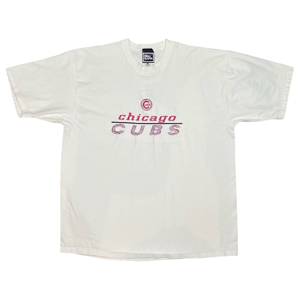 Vintage 90’s MLB Chicago Cubs Baseball Pro Player Embroidered Tee Shirt